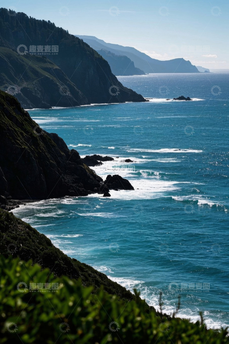 高清大图下载【趣麦麦图】山海相依的海岸景观