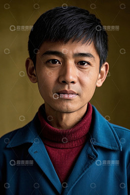 亚洲男子半身肖像