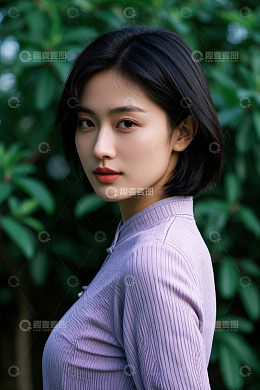 亚洲女性半身肖像