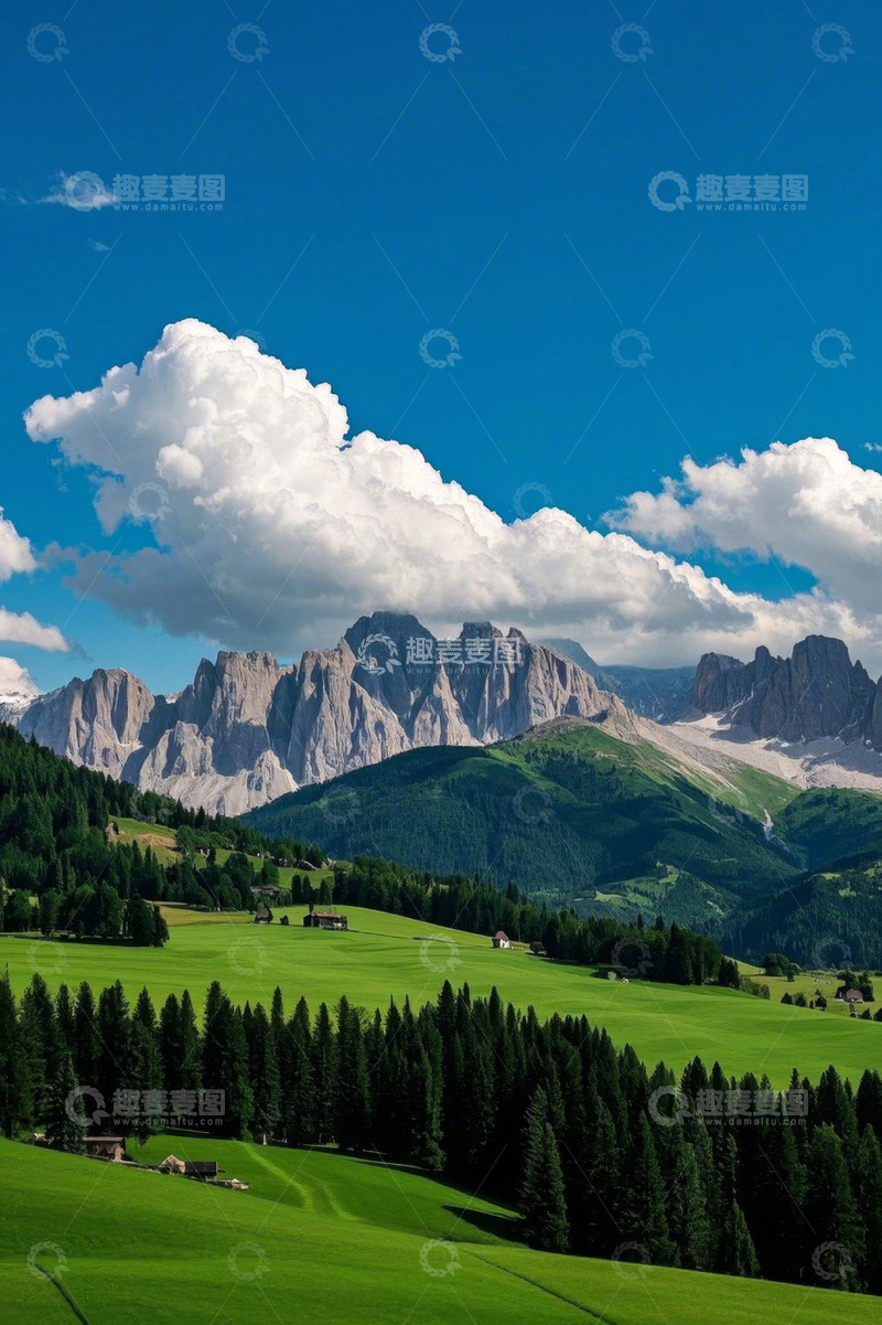 高清大图下载【趣麦麦图】阿尔卑斯山自然风光全景