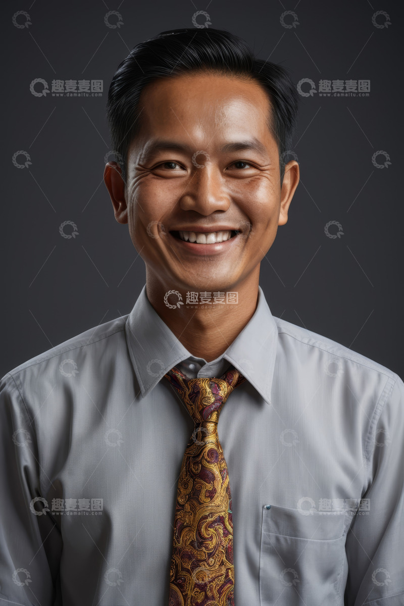 高清大图下载【趣麦麦图】微笑男士商务风肖像素材