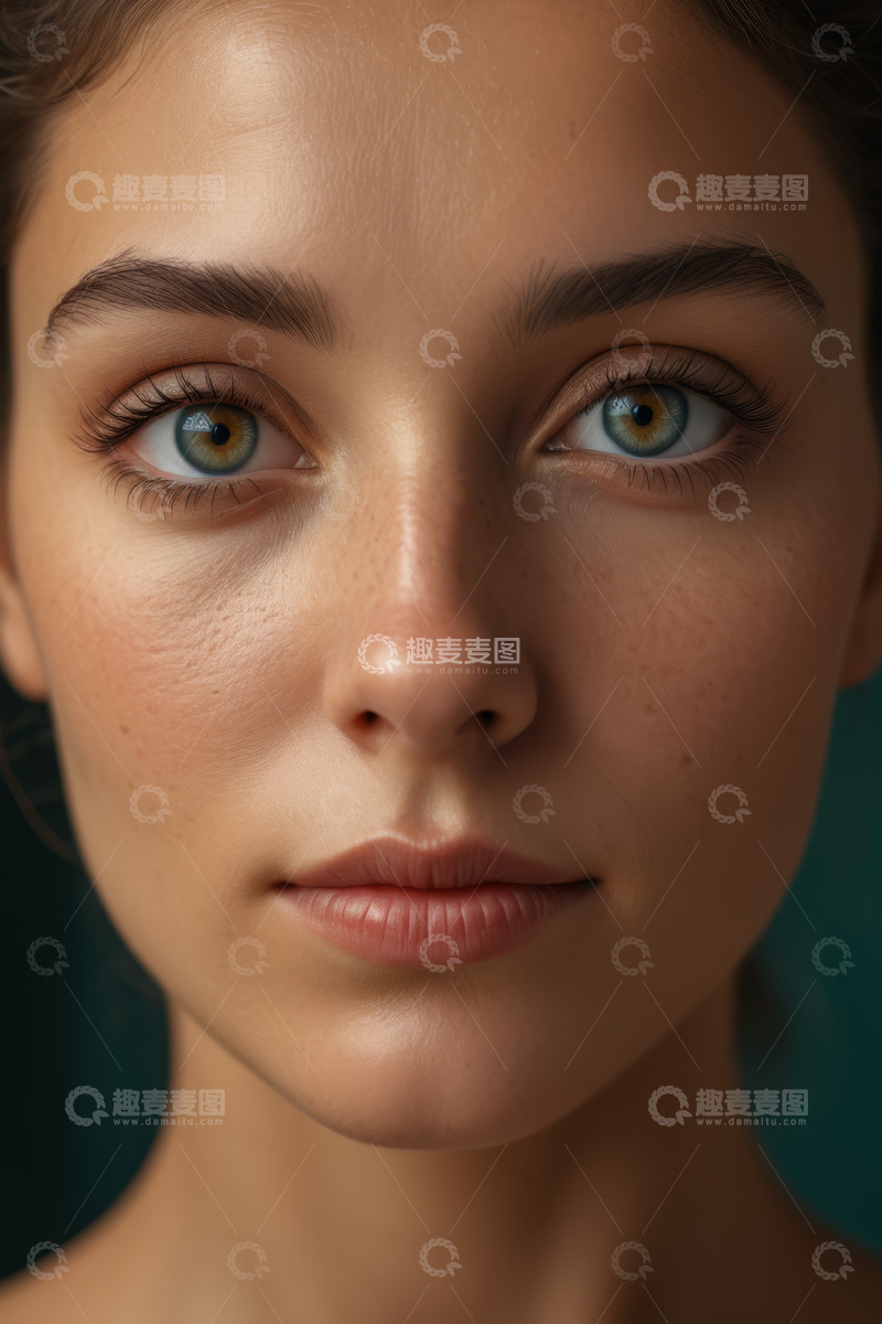 高清大图下载【趣麦麦图】女性面部特写肖像素材