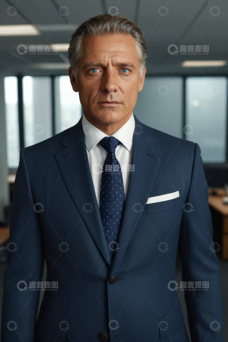 高清大图下载【趣麦麦图】商务男士办公室正装肖像