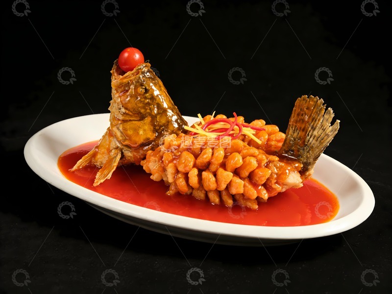 高清大图下载【趣麦麦图】一盘松鼠桂鱼