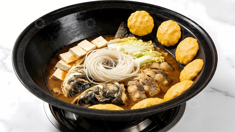 高清大图下载【趣麦麦图】东北铁锅炖鱼