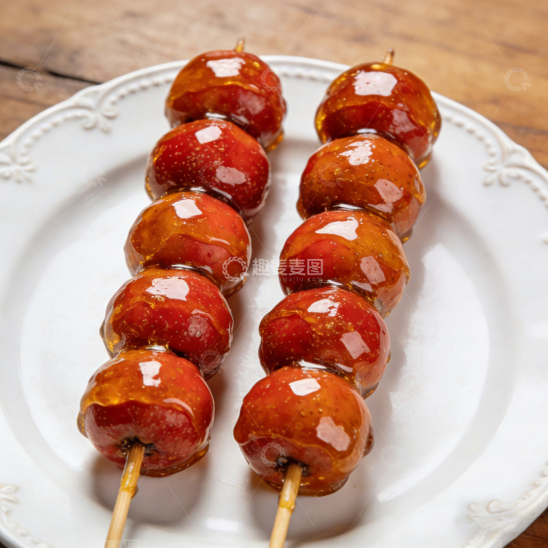高清大图下载【趣麦麦图】盘子里糖葫芦