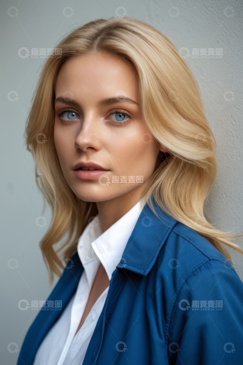 高清大图下载【趣麦麦图】金发女子商务风肖像