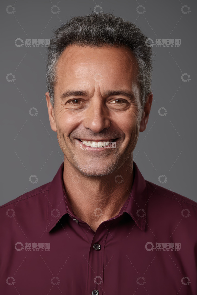 高清大图下载【趣麦麦图】微笑男士的人物肖像