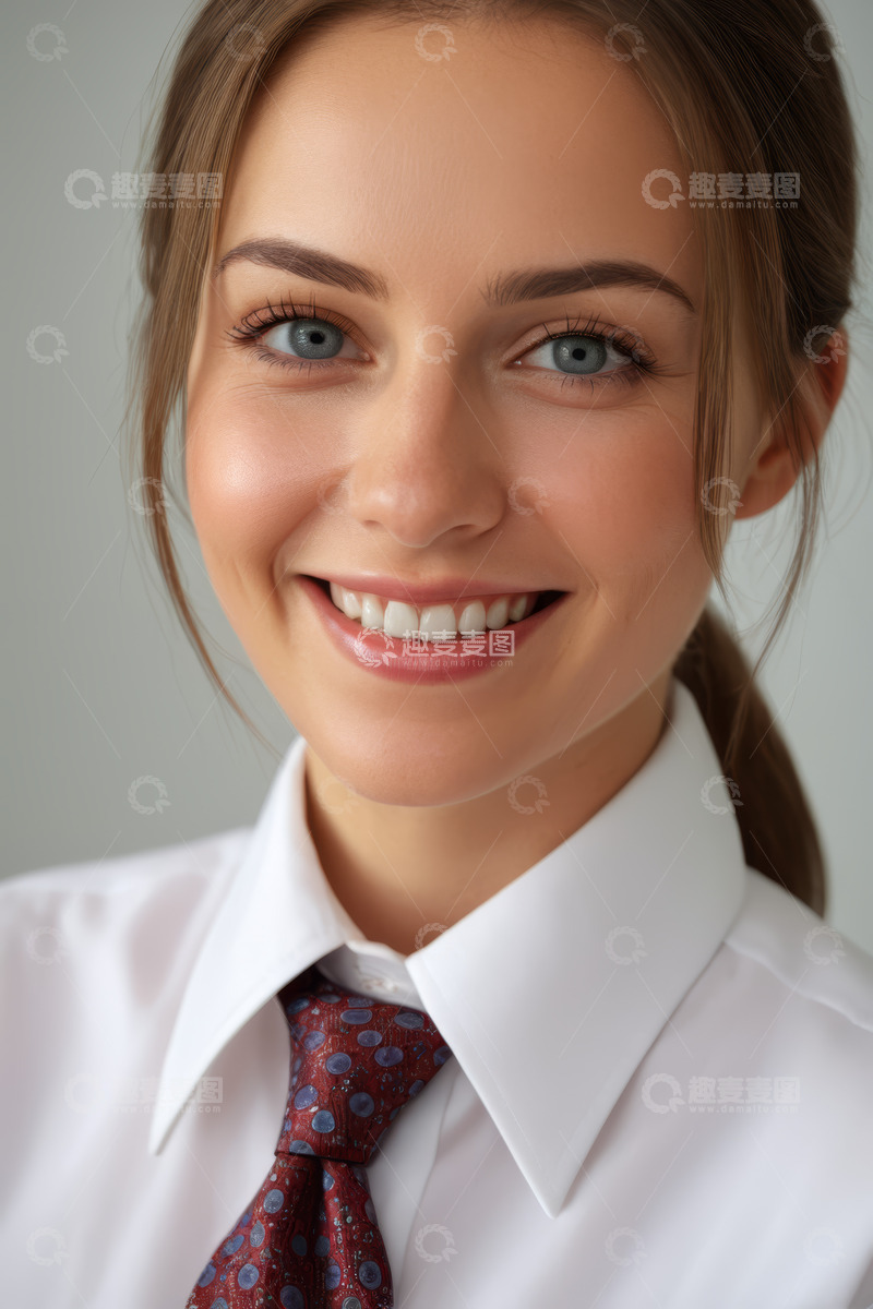 高清大图下载【趣麦麦图】微笑商务女性肖像