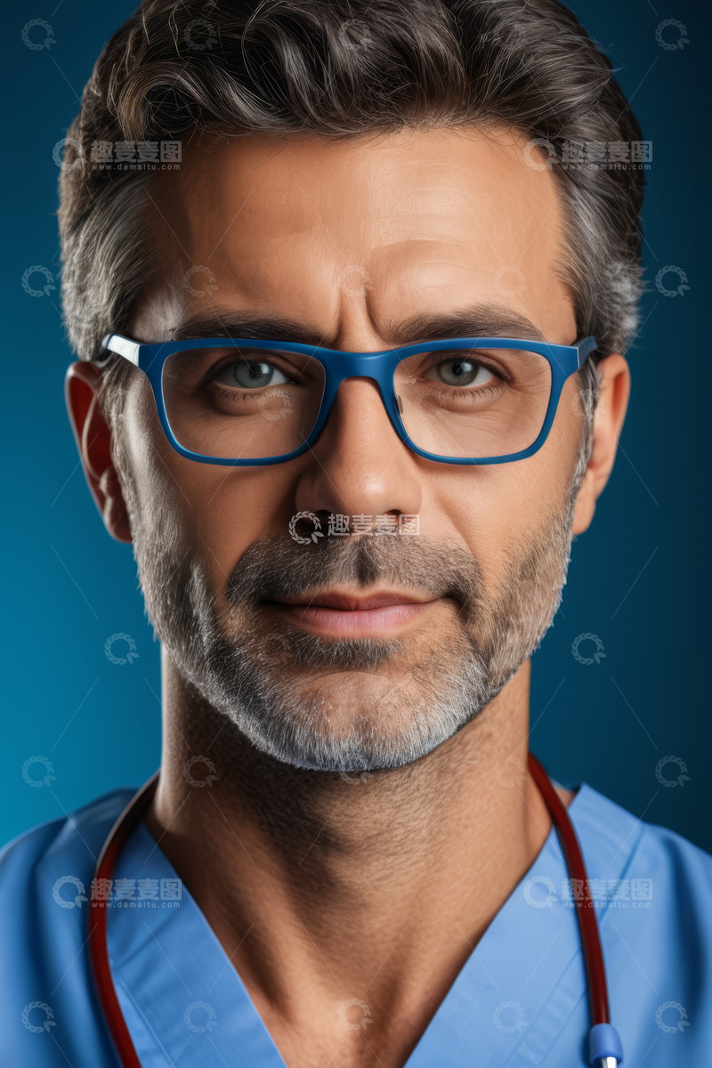 高清大图下载【趣麦麦图】男医生职业肖像特写