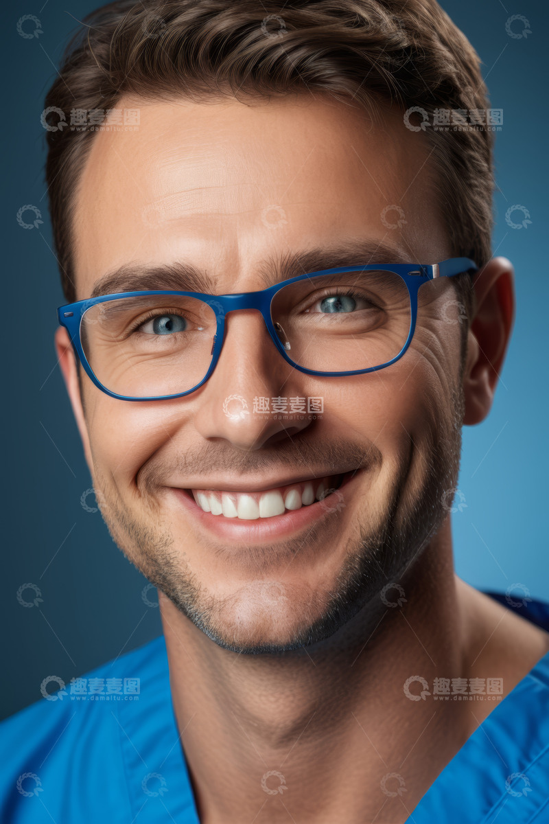 高清大图下载【趣麦麦图】微笑男士医生肖像素材