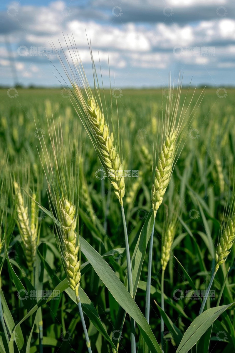 高清大图下载【趣麦麦图】麦田里的绿色小麦