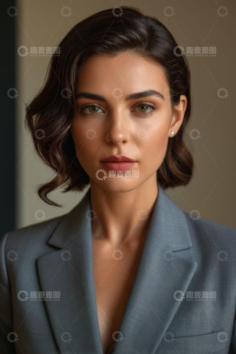 高清大图下载【趣麦麦图】职业女性半身肖像