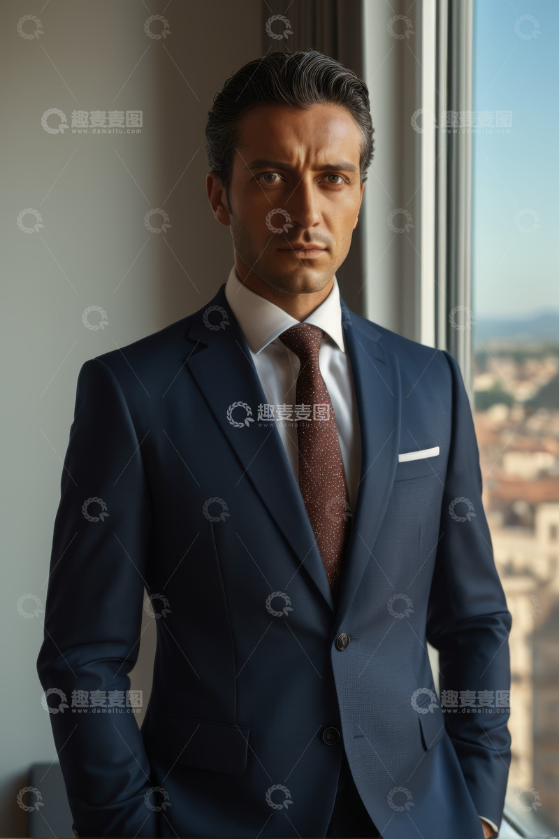 高清大图下载【趣麦麦图】身着西装的商务男士肖像