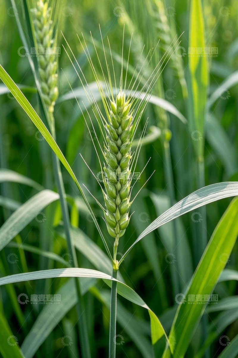 高清大图下载【趣麦麦图】特写麦田中的成熟小麦