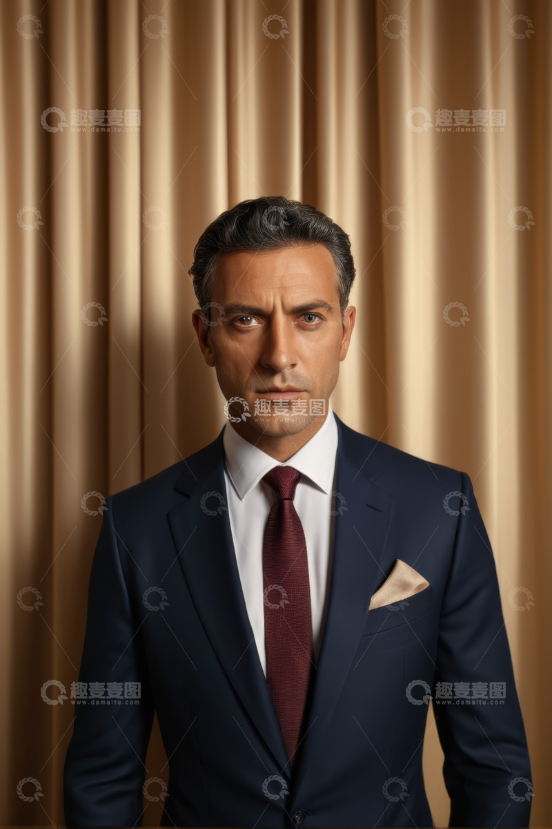 高清大图下载【趣麦麦图】身着西装的商务男士肖像