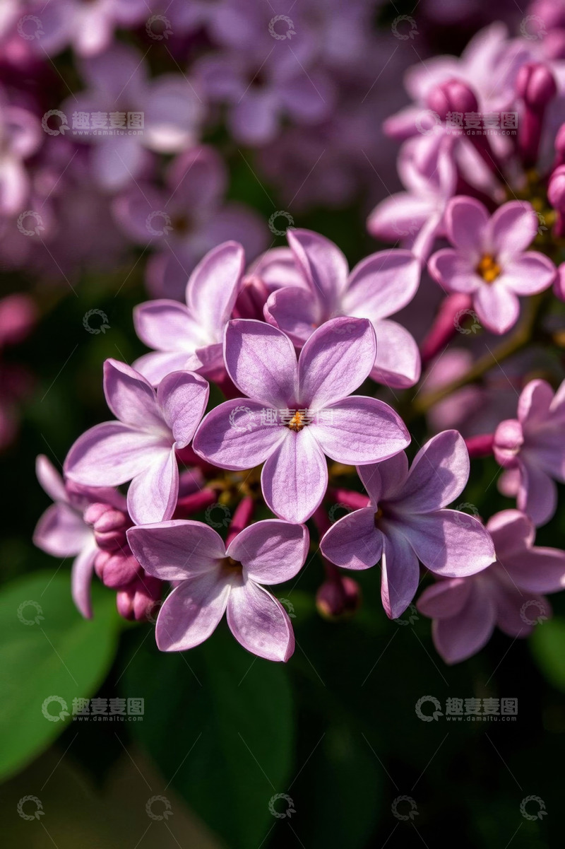 高清大图下载【趣麦麦图】紫色丁香花特写