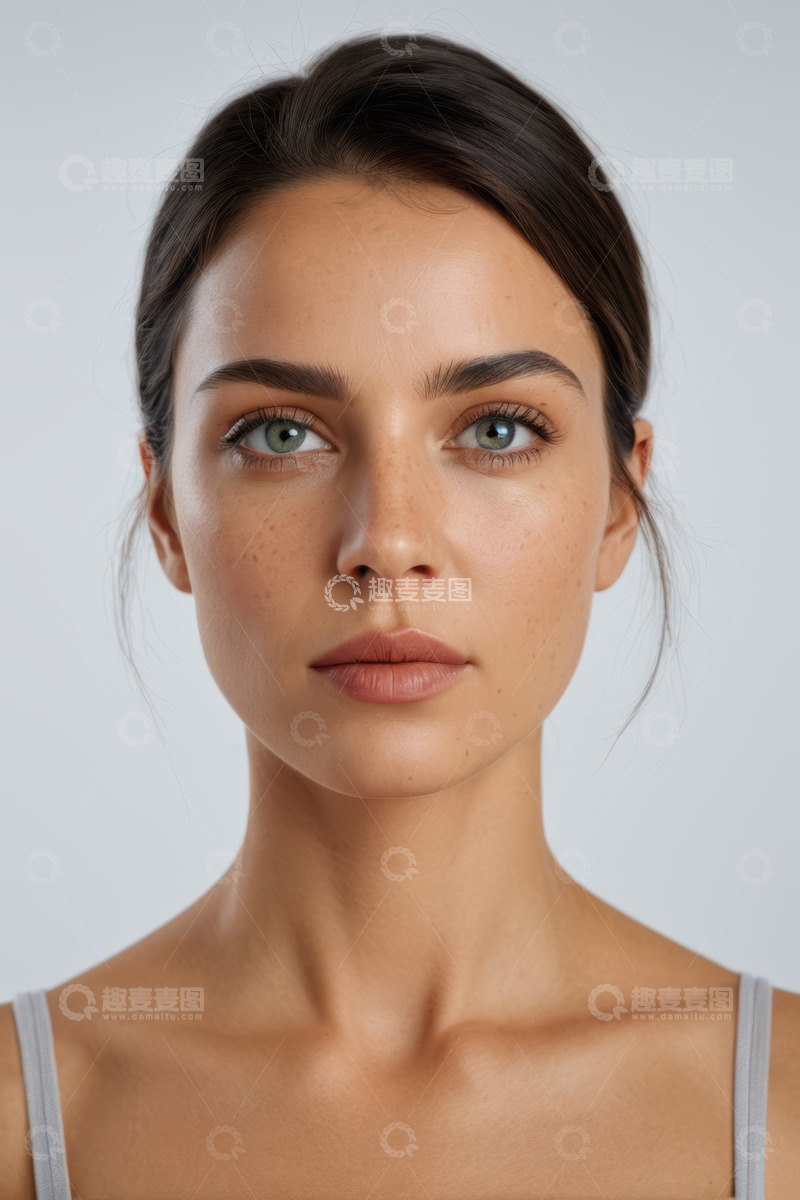 高清大图下载【趣麦麦图】女性面部特写肖像