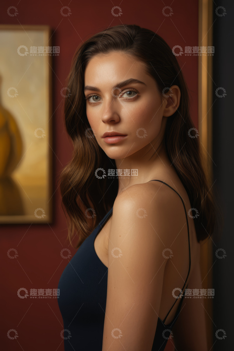 高清大图下载【趣麦麦图】美丽女子肖像特写