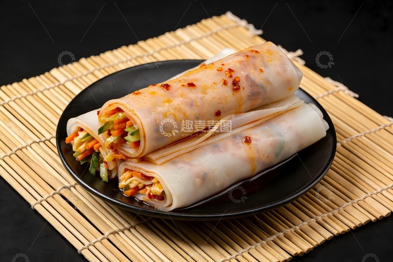 高清大图下载【趣麦麦图】三个裹凉皮摄影