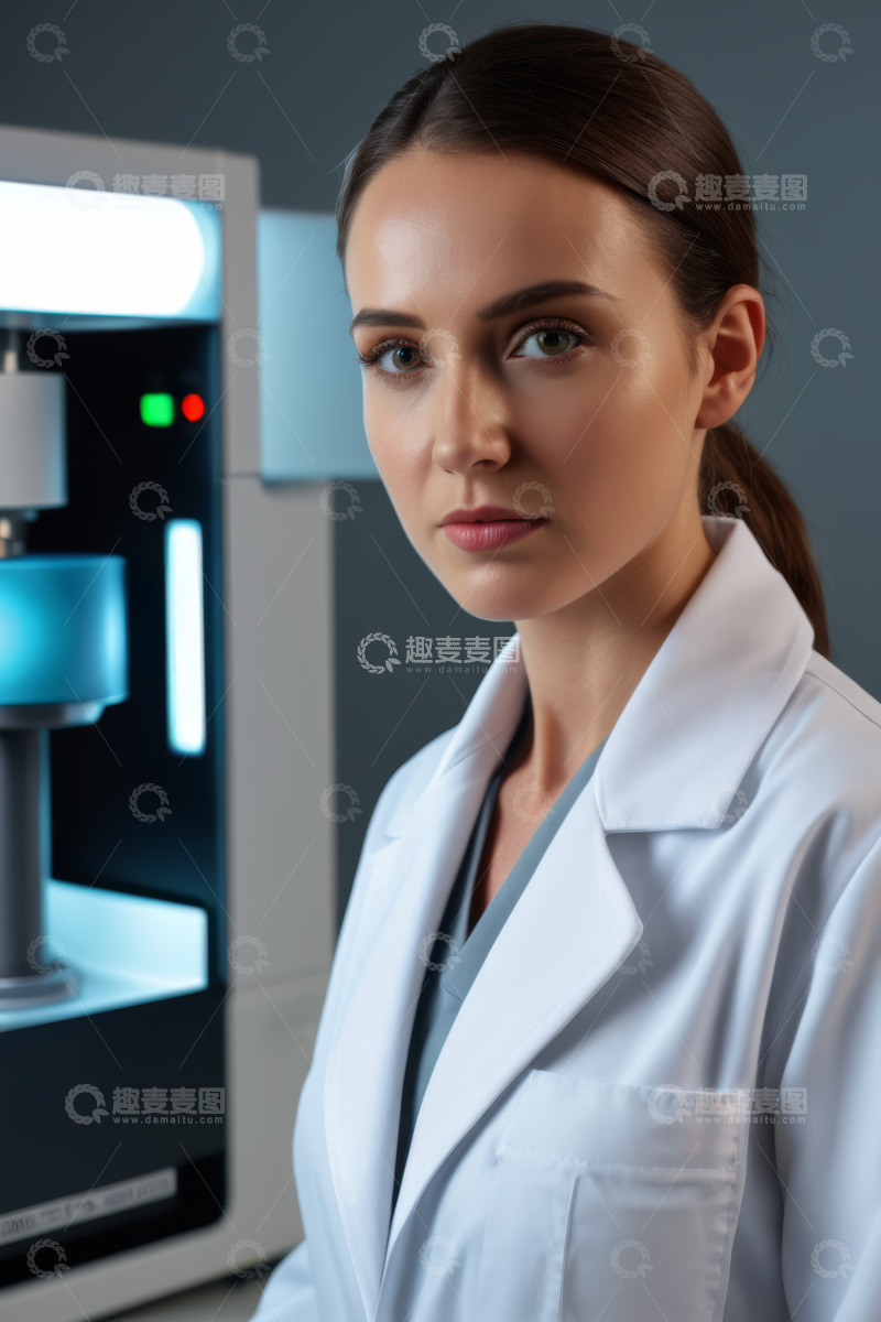 高清大图下载【趣麦麦图】实验室女医生肖像