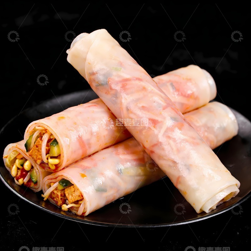 高清大图下载【趣麦麦图】裹凉皮卷凉皮
