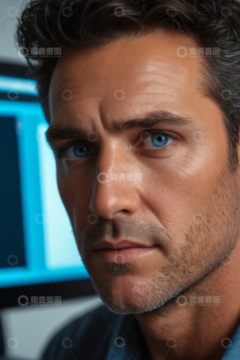 高清大图下载【趣麦麦图】男性脸部特写