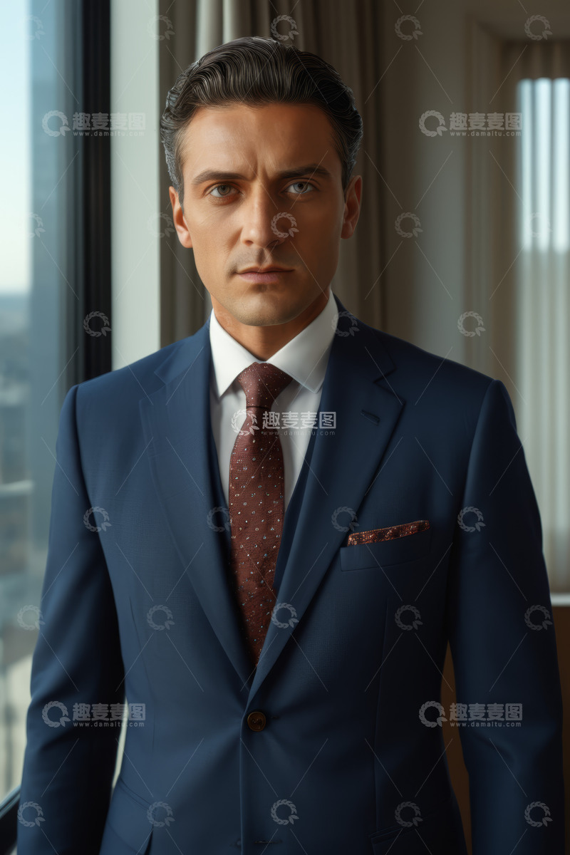 高清大图下载【趣麦麦图】身着西装的商务男士肖像