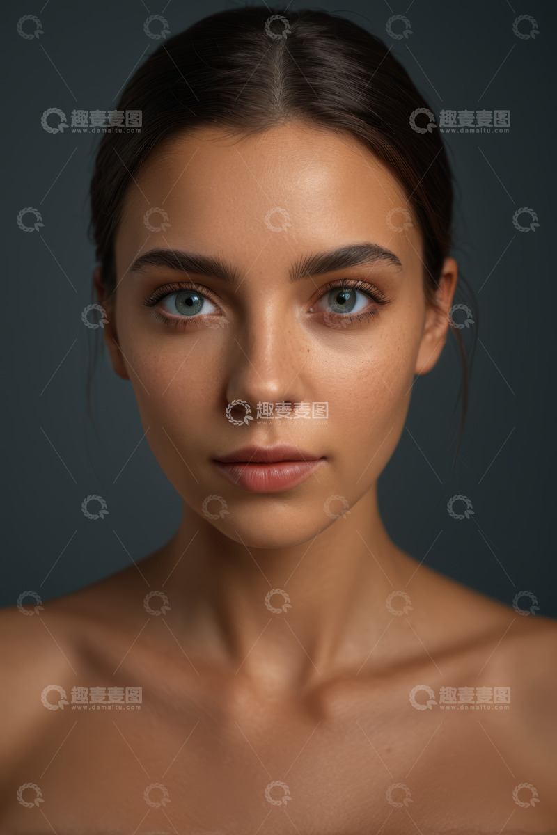 高清大图下载【趣麦麦图】年轻美丽女性肖像特写