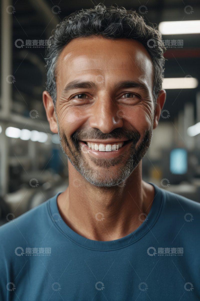 高清大图下载【趣麦麦图】微笑男人半身近景肖像