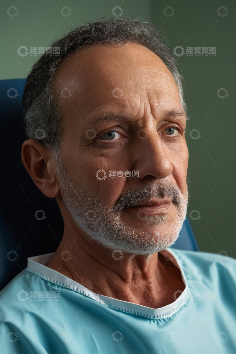 高清大图下载【趣麦麦图】老年男性患者肖像