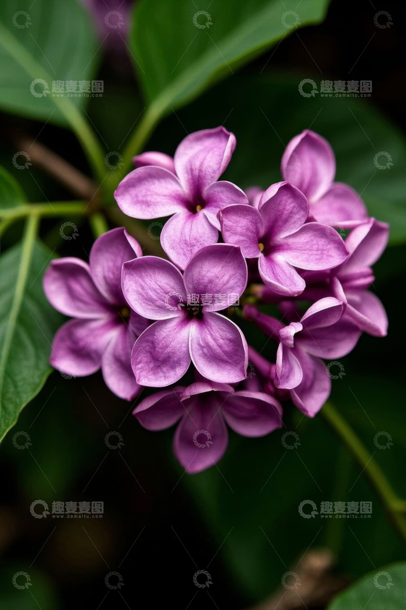 高清大图下载【趣麦麦图】紫色丁香花特写