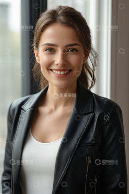 微笑年轻女性肖像