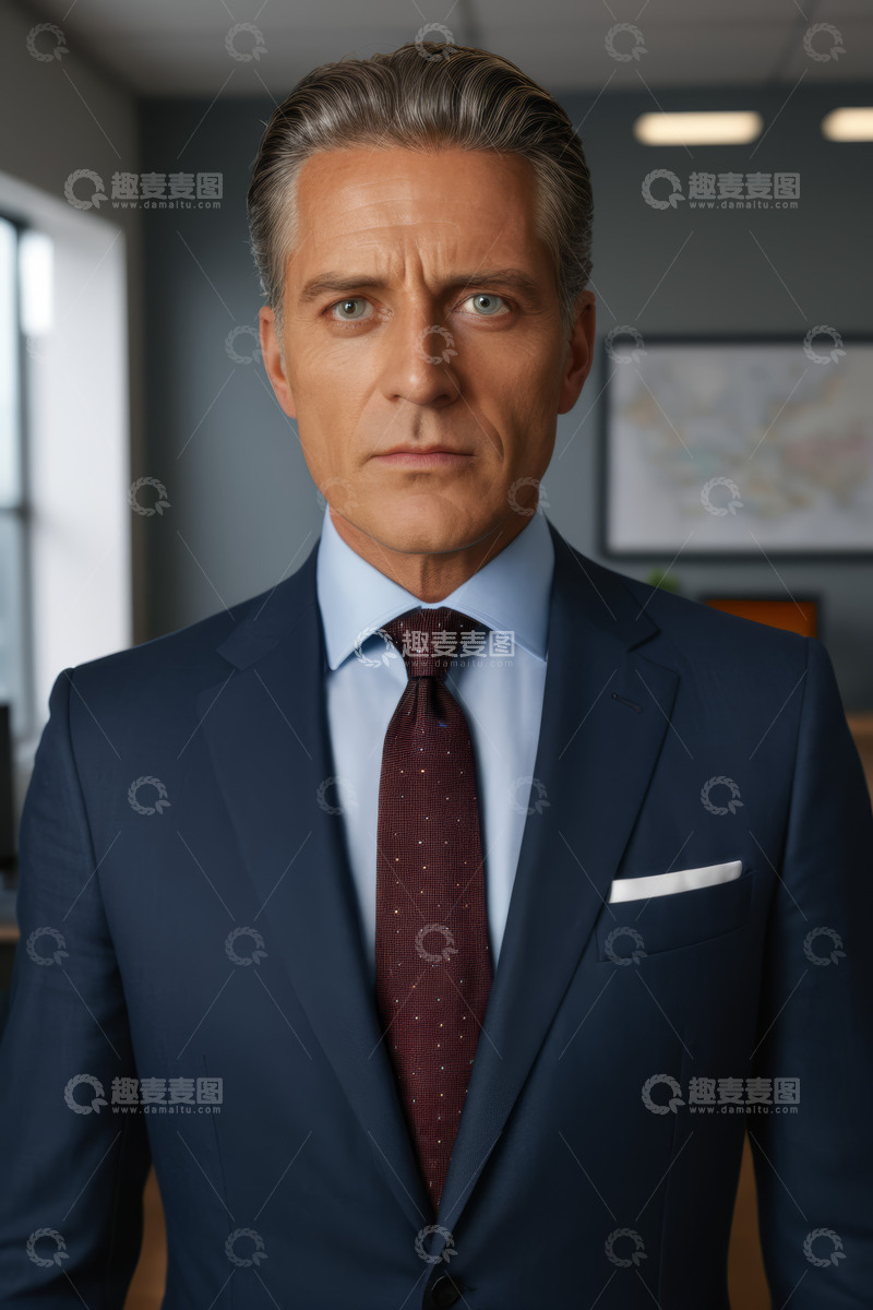 高清大图下载【趣麦麦图】商务男士办公室肖像