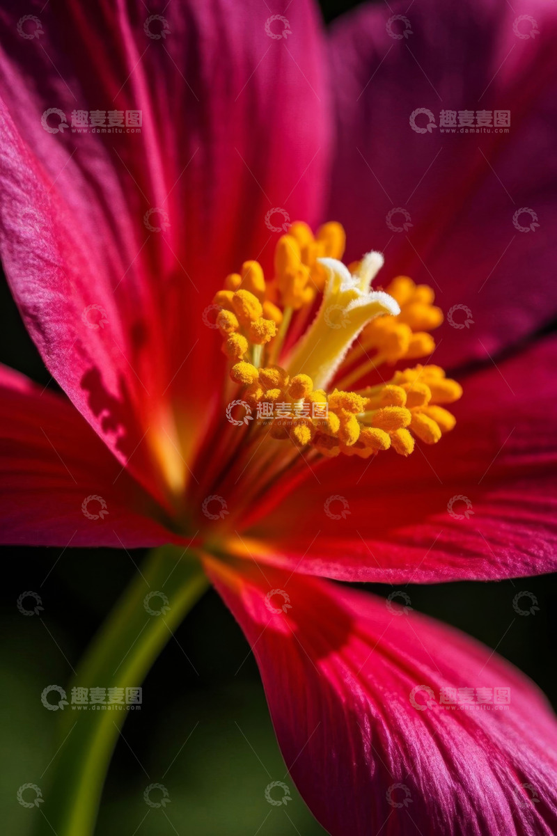 高清大图下载【趣麦麦图】特写红色花朵花蕊细节