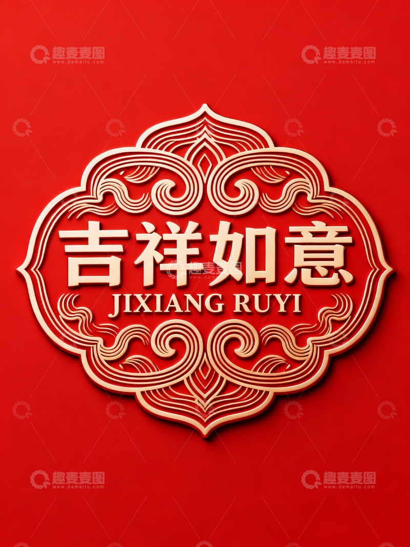 高清大图下载【趣麦麦图】吉祥如意传统图案设计