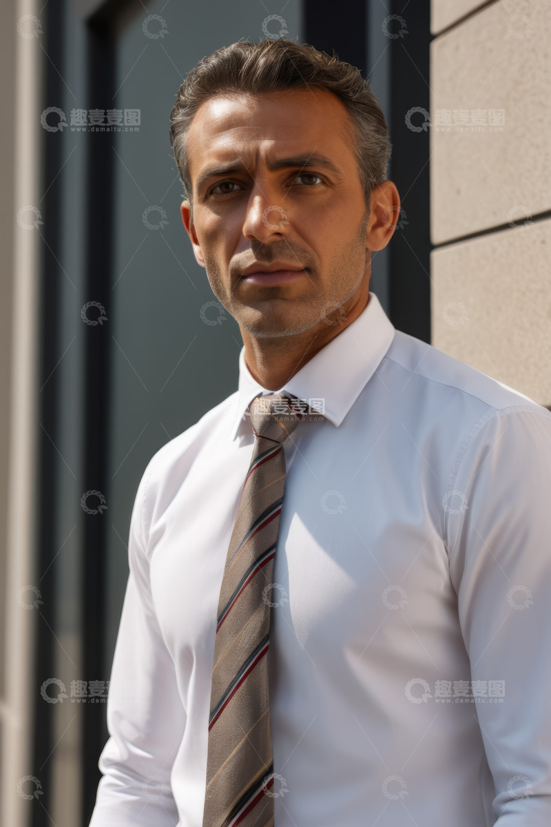 高清大图下载【趣麦麦图】商务男士户外正装肖像