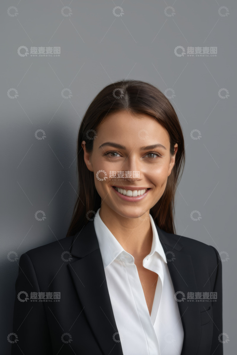 高清大图下载【趣麦麦图】职业女性微笑肖像