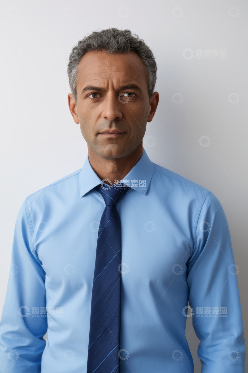 高清大图下载【趣麦麦图】穿衬衫打领带的商务男士