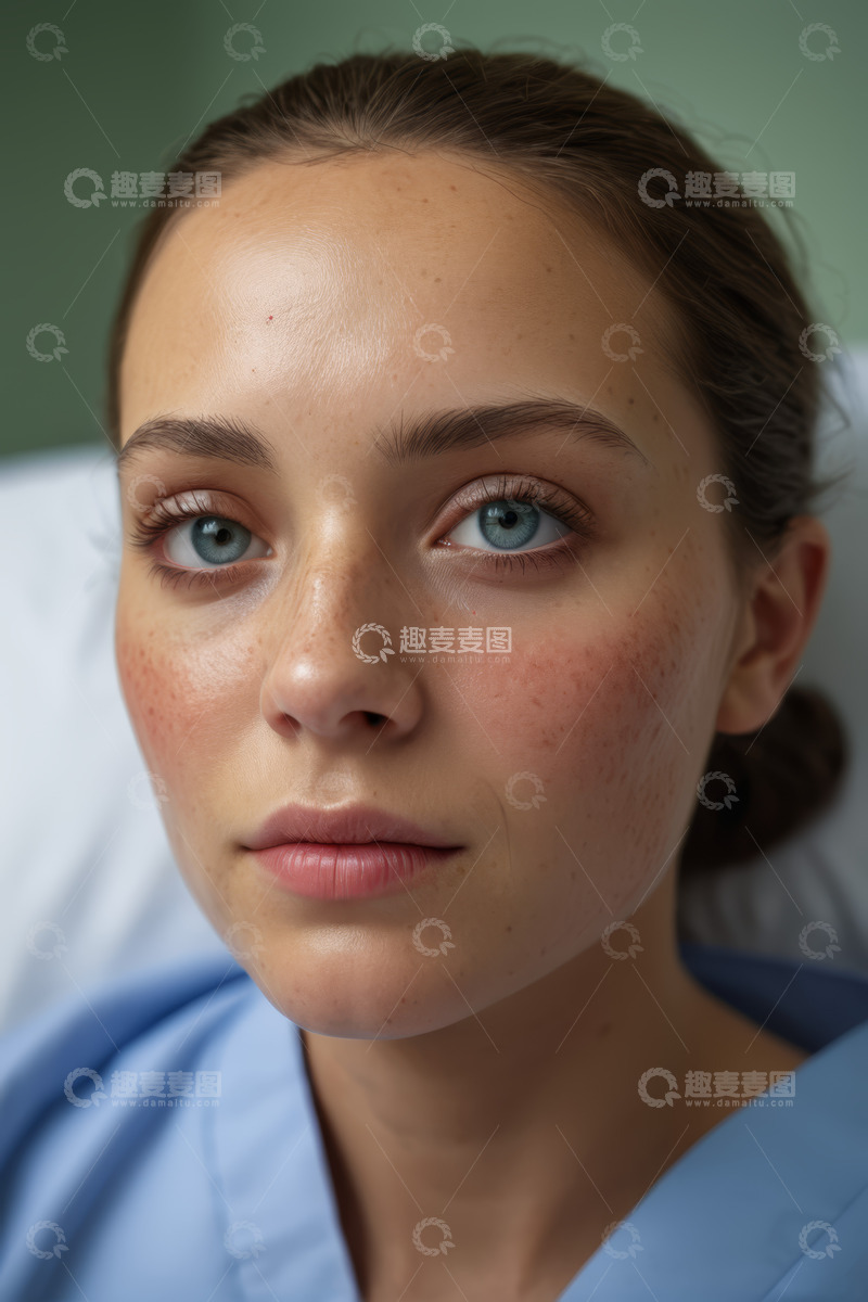 高清大图下载【趣麦麦图】女性脸部特写素材