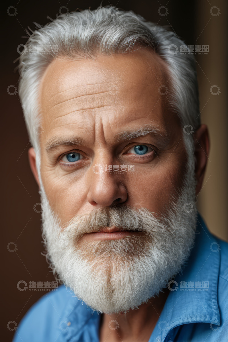 高清大图下载【趣麦麦图】成熟男性人物肖像特写