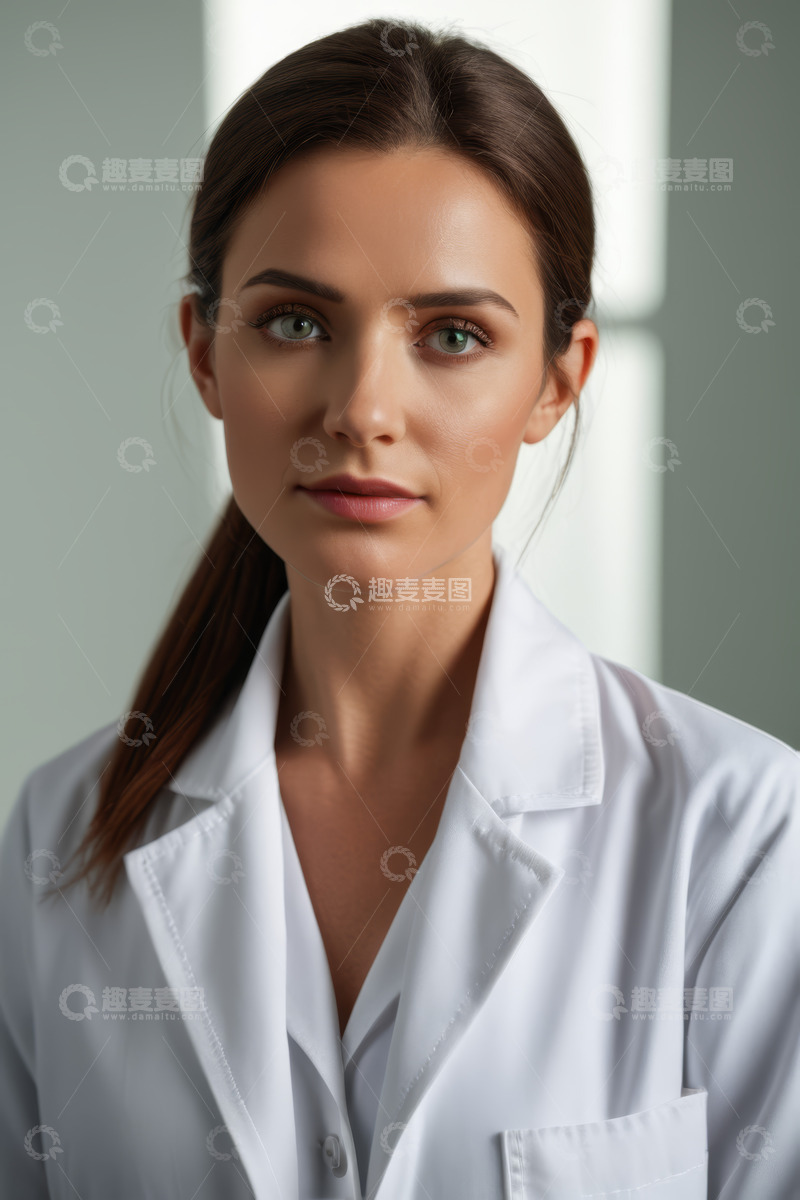 高清大图下载【趣麦麦图】女医生半身肖像