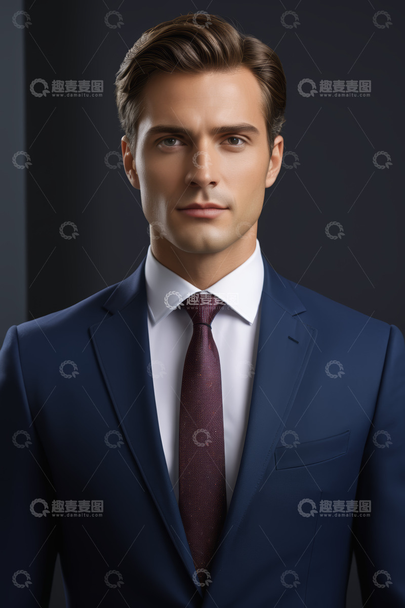 高清大图下载【趣麦麦图】身着西装的商务男士肖像