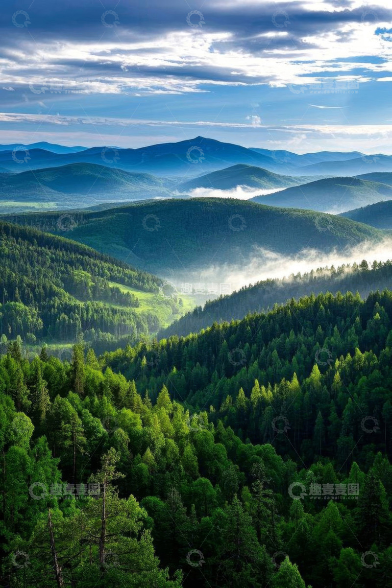 高清大图下载【趣麦麦图】山林间的绿色自然风光