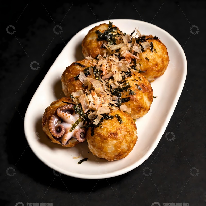 高清大图下载【趣麦麦图】美味章鱼小丸子