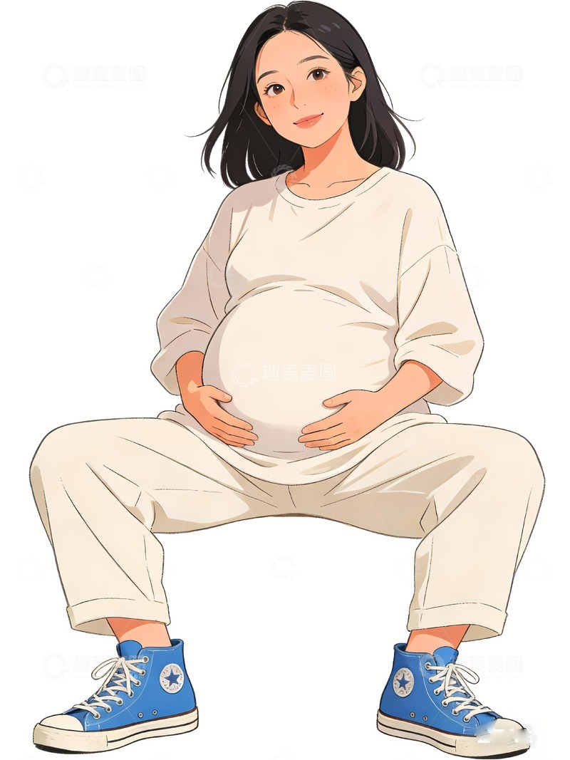 高清大图下载【趣麦麦图】一个孕妇看着镜头