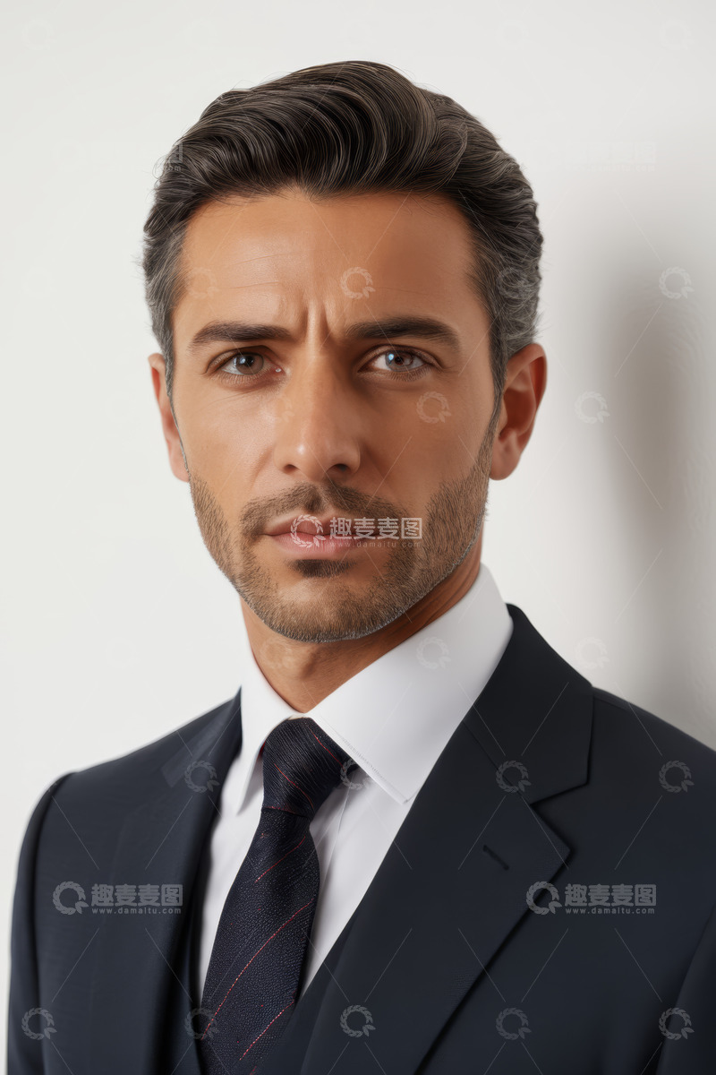 高清大图下载【趣麦麦图】西装男士正面肖像