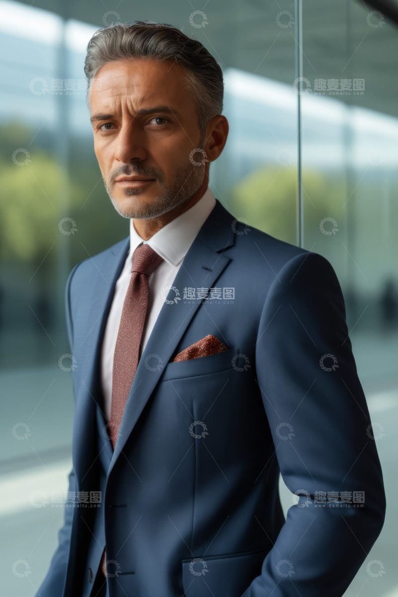 高清大图下载【趣麦麦图】身着西装的商务男士肖像