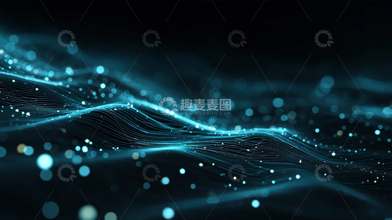 高清大图下载【趣麦麦图】数字流动科技感