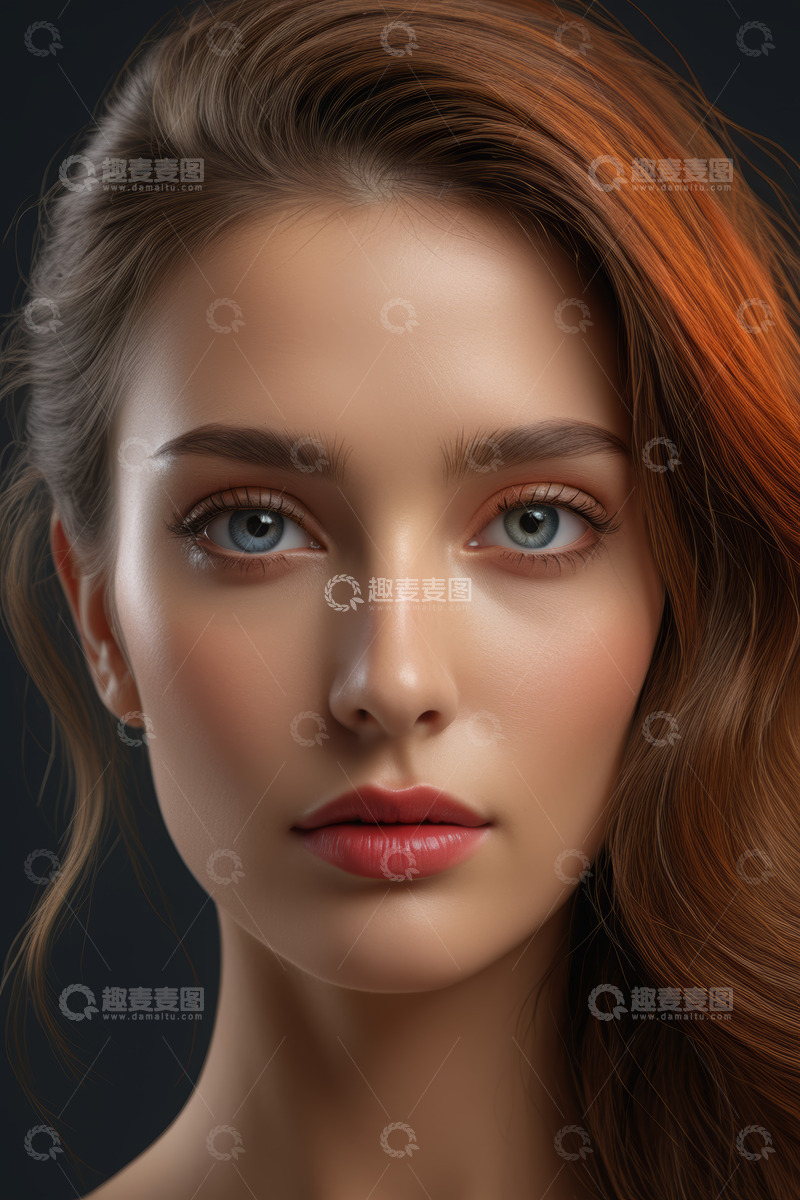 高清大图下载【趣麦麦图】美丽女性面部特写素材